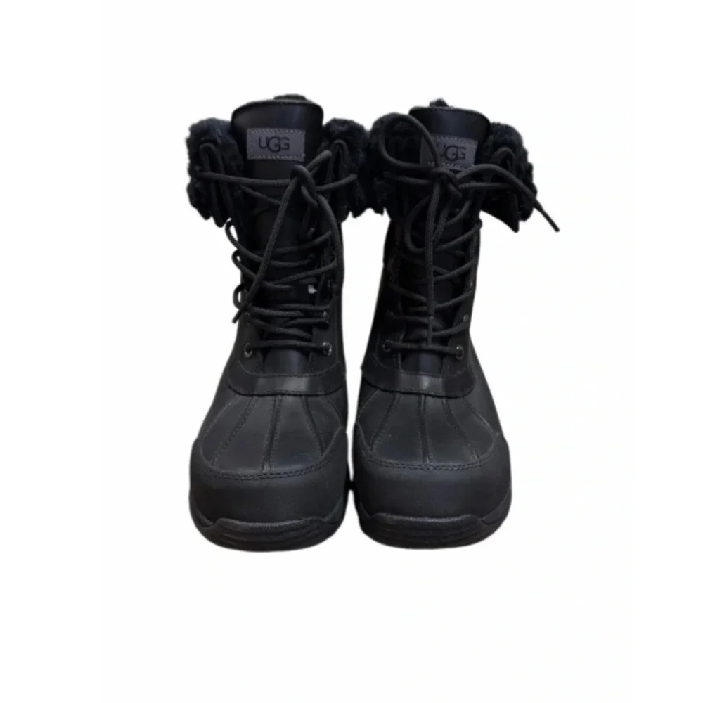 UGG Butte Mens Black Waterproof Leather Winter Snow Boots 5521 Size 11